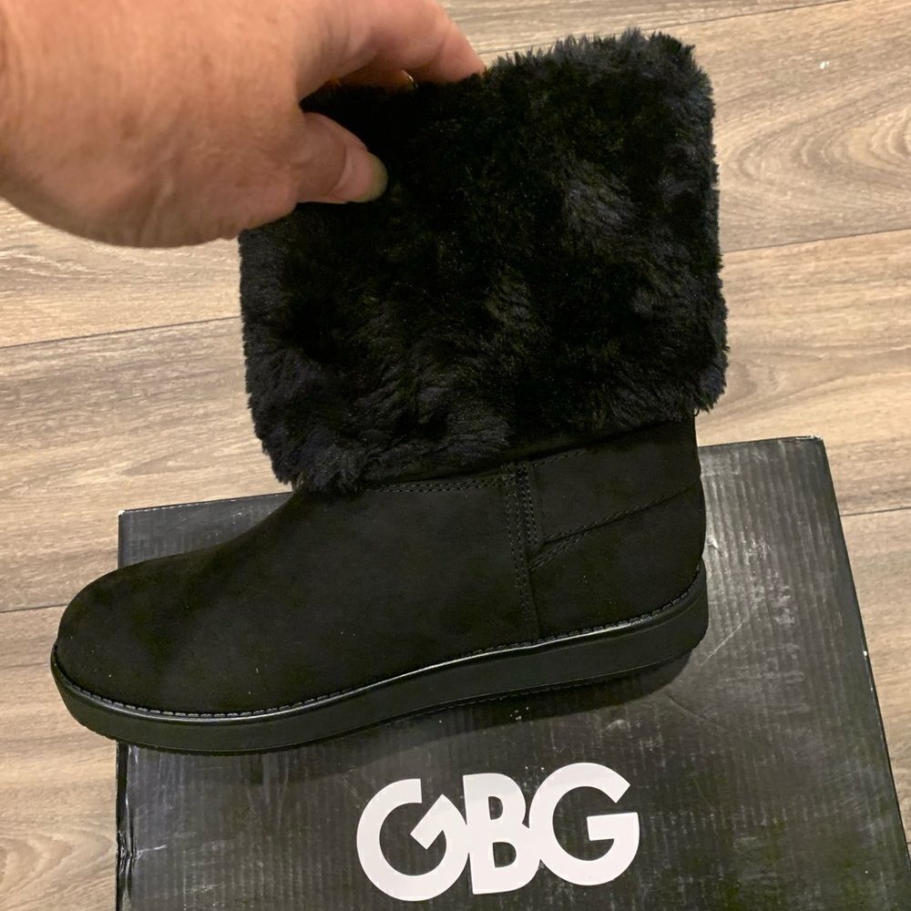 GBG Los Angeles Aleya New Fur Lined Boots Size 6 - Picture 2 of 5